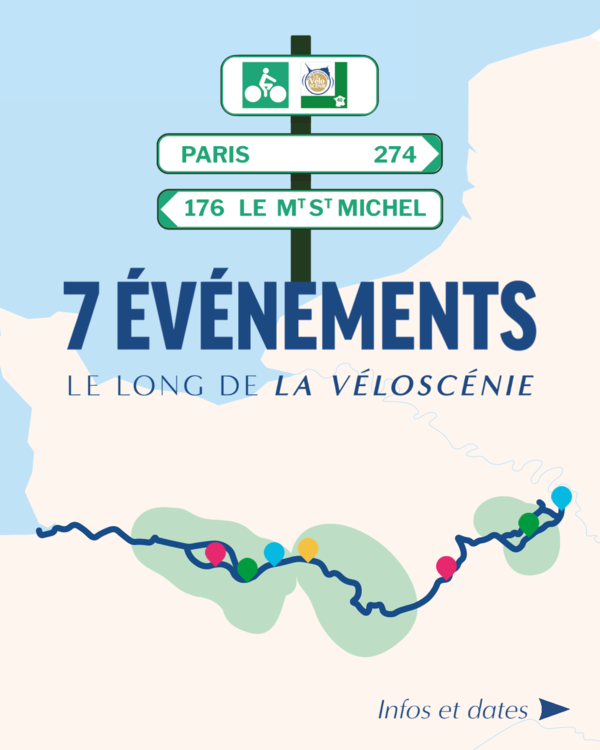 Carte événements Mai à vélo le long de la Véloscénie