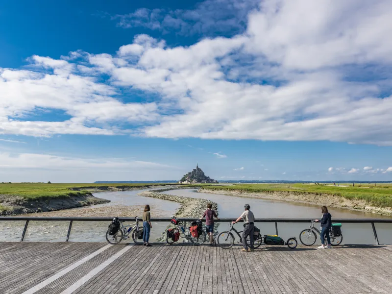 Vue sur le Mont St-Michel par la Véloscénie
