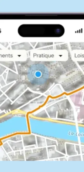 Application web mobile France Vélo Tourisme - se géolocaliser hors ligne