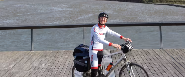 Arrivée au Mont-Saint-Michel, terme de cet itinéraire de La Véloscénie