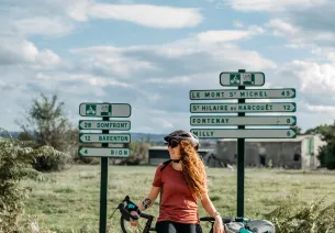 Signalisation balisage itinéraire La Véloscénie Paris - Le Mont Saint-Michel
