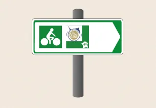 Signalisation balisage itinéraire La Véloscénie Paris - Le Mont Saint-Michel
