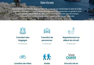 The website MaRandoFacile.com offers specialized services for itinerant trips along the Veloscenic Paris - Le Mont Saint-Michel.